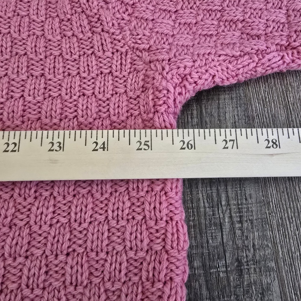 Aran Crafts Sweater Womens XL Pink 100% Merino Wool Cable Knit Made in Ireland - Picture 10 of 13